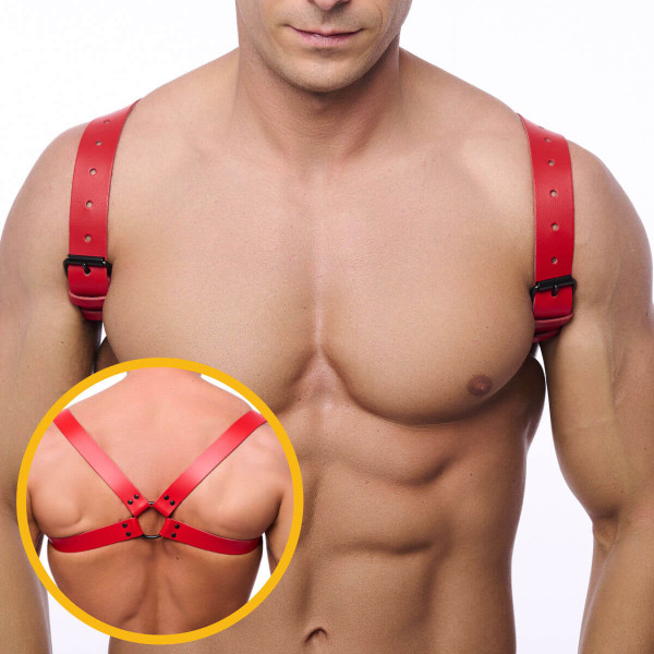 The Red Shoulder Harness - Red | Hot Candy