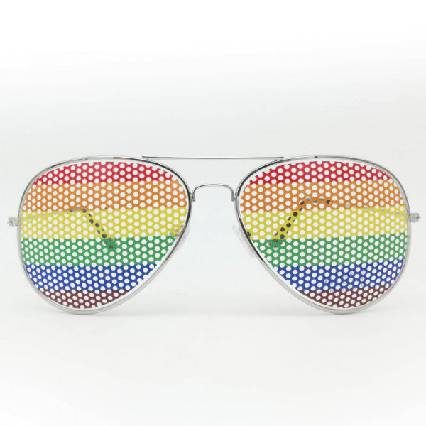 Rainbow Sunglasses Flag - Grid | Hot Candy English