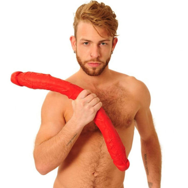 Giant Red Fat Flex Double Dildo | Hot Candy English