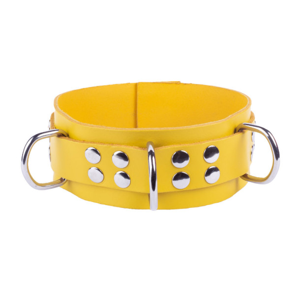 Leather Collar Yellow | Hot Candy English