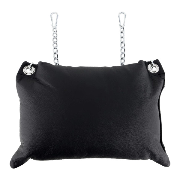 Schwarzes Sling Leder-Kissen | Hot Candy