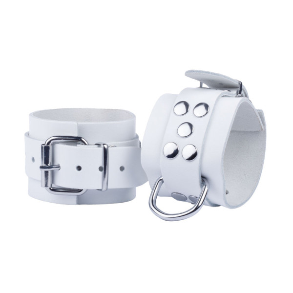 Leather Wristcuffs White | Hot Candy English