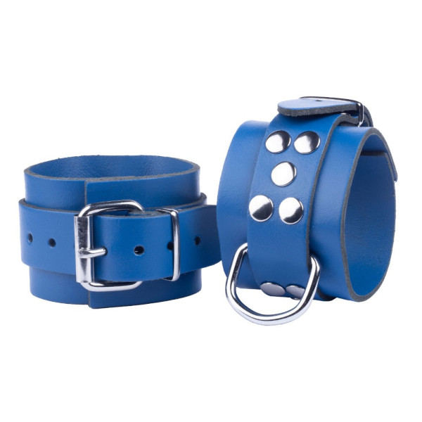Leder Handschellen Blue | Hot Candy English
