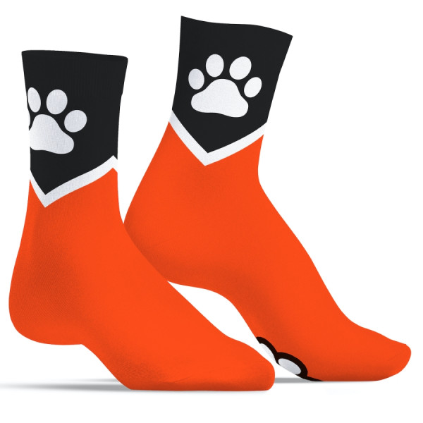 Kinky Puppy Socks - Neon Orange | Hot Candy