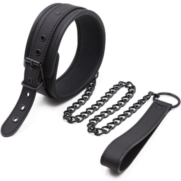 Submission collar with chain leash | Hot Candy English