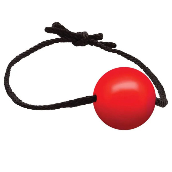 Silicone Ball Gag 50 mm. Leather String Red | Hot Candy English