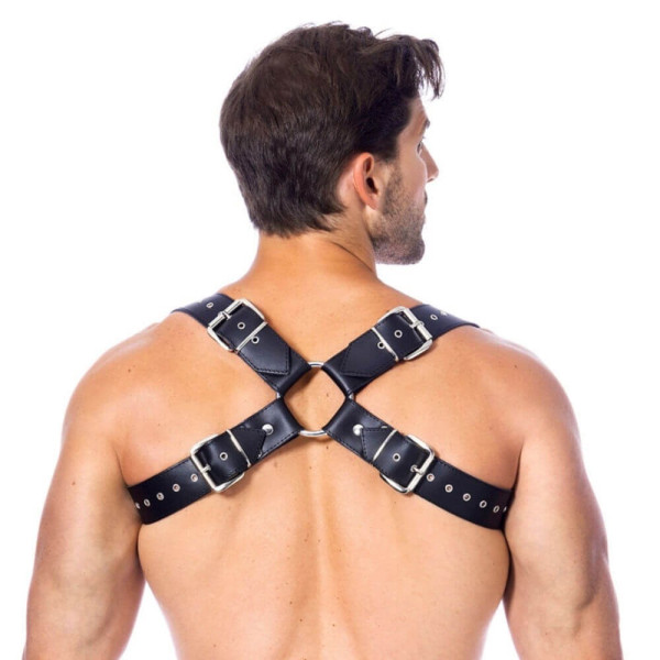 X Leather Shoulder Harness | Hot Candy