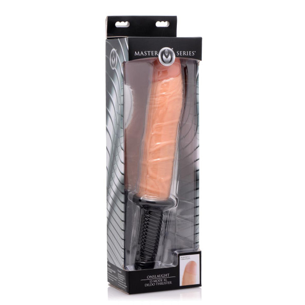 XR Brands - Onslaught 13 Mode XL Flesh Dildo - Beige | Hot Candy English