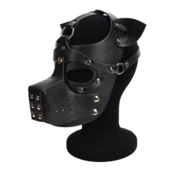 Kunstleder Puppy Mask Black | Hot Candy