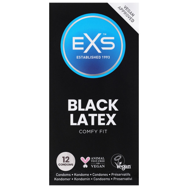 EXS Black Latex Condoms 12 Pack | Hot Candy