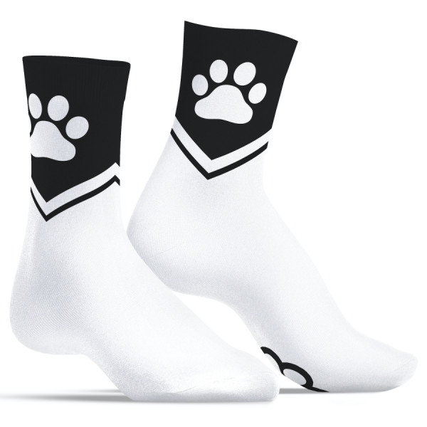 Kinky Puppy Socks - White | Hot Candy English